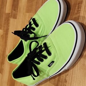 Vans Neon Green Canvas Sneakers